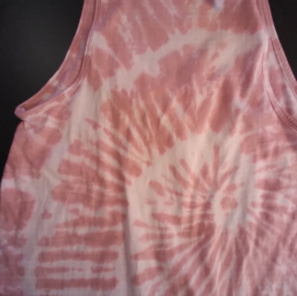 Athleta Pink Tie-Dye Tank Top 100% Cotton Size M Athleisure Athletic Casual - Picture 7 of 9